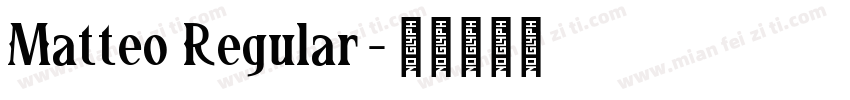 Matteo Regular字体转换